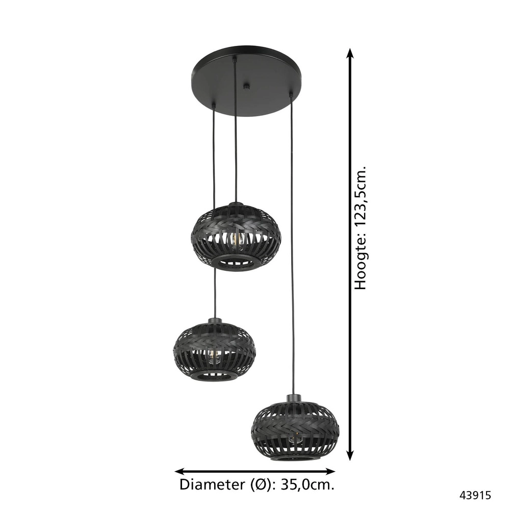 Vide Pendellampe Towcester Ø 35cm - 3L Eglo 9002759439156