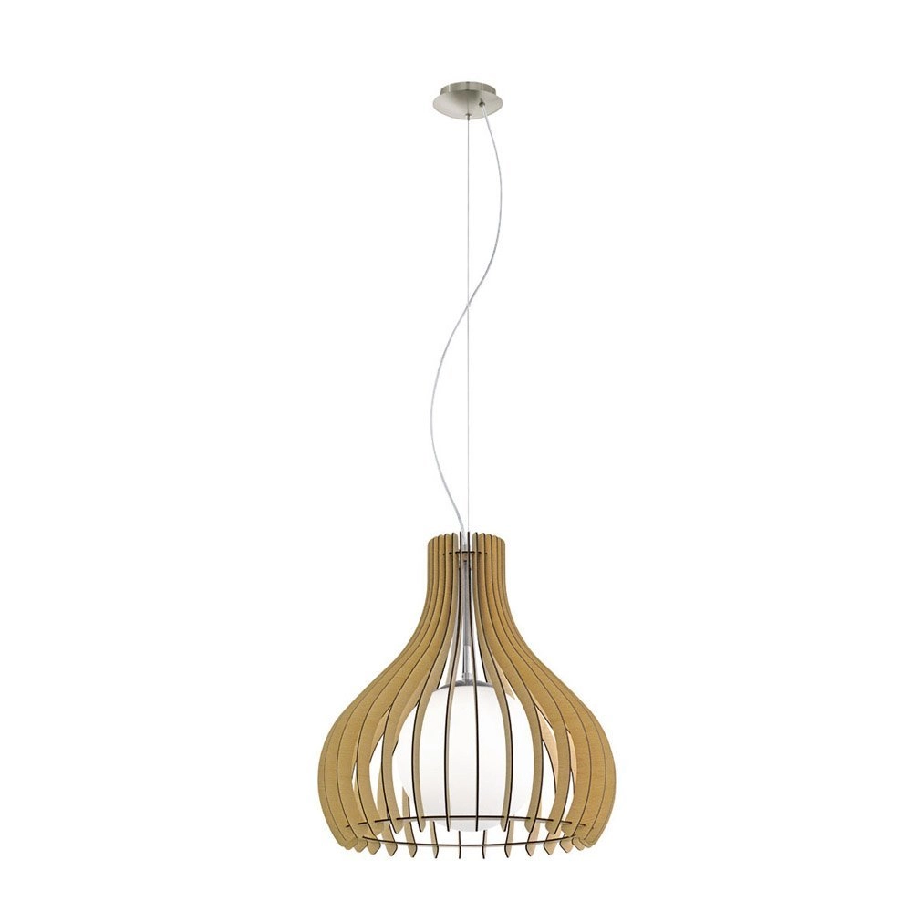 Pendelleuchte Tindori 50 cm hellbraunes holz Eglo 9002759962142