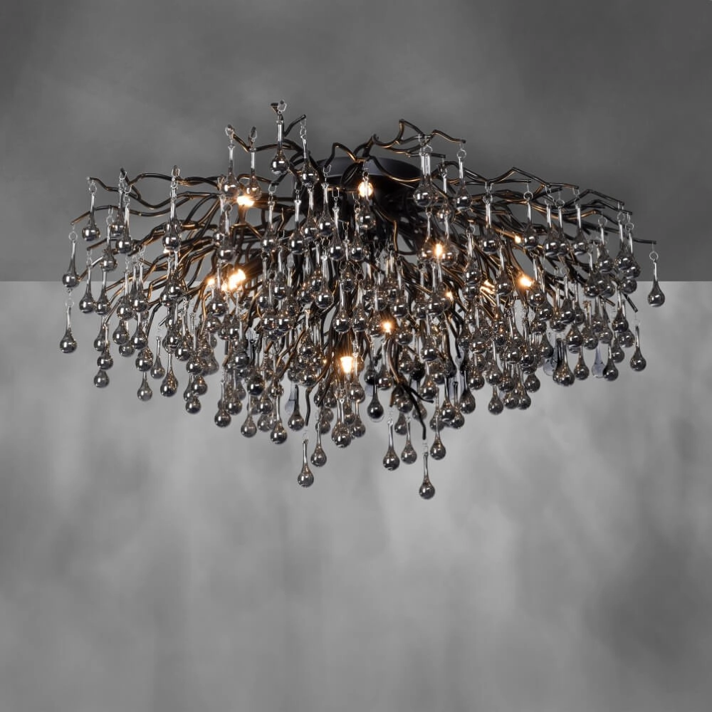Kronleuchter Icicle schwarz 100cm Paul Neuhaus 4012248377581