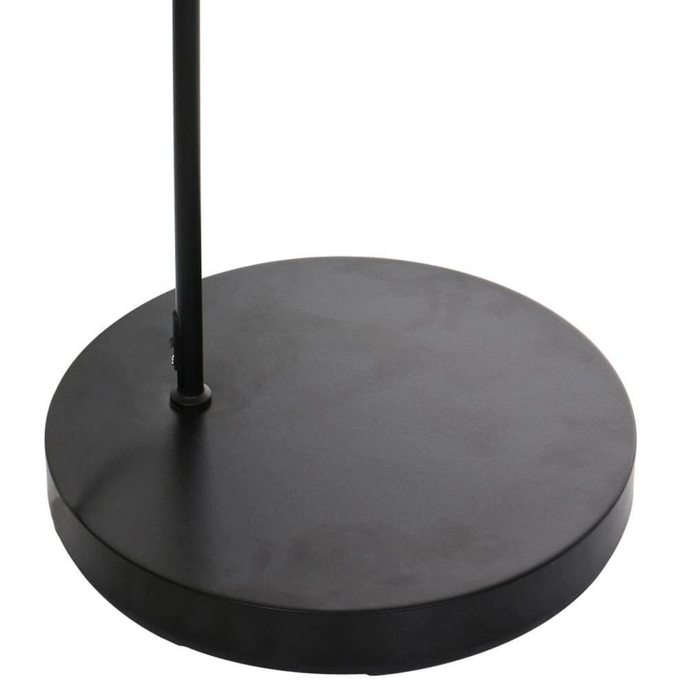 Bogenlampe Solva schwarz mit Bambusschirm Steinhauer 8712746172386
