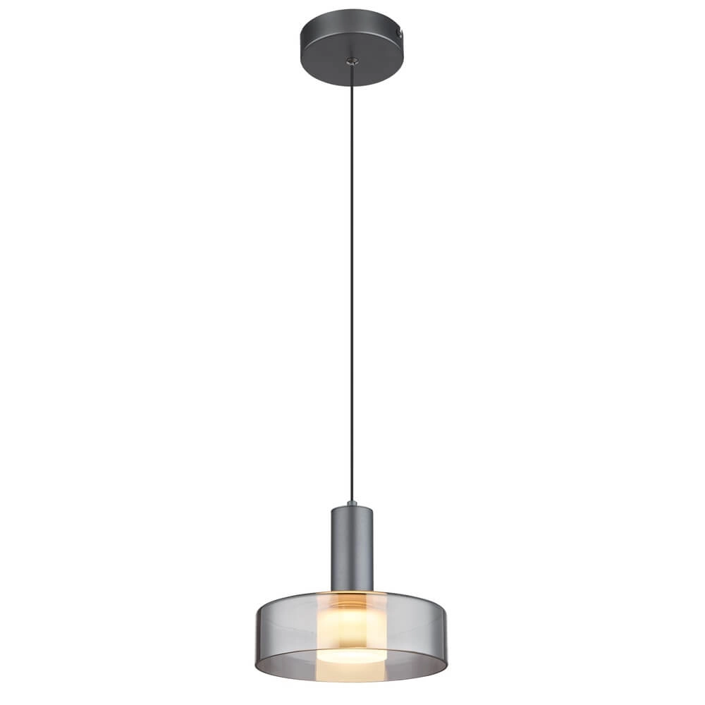 Schlanke Pendelleuchte Grant grau Ø 22cm Globo 9007371474899