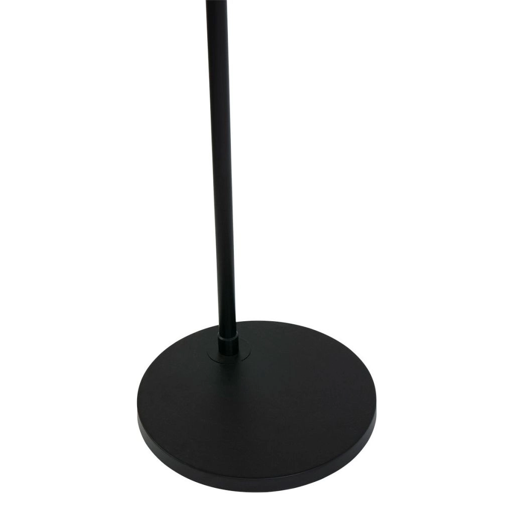 Schwarze Bogenlampe Nox Light mit Bambusschatten Ø60 cm Steinhauer 8712746183559