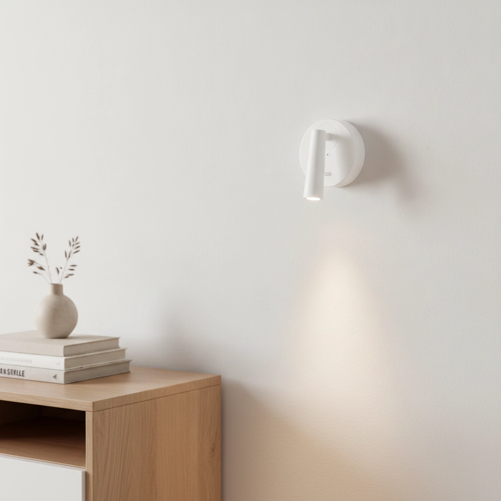 Nachttischlampe Tico weiß