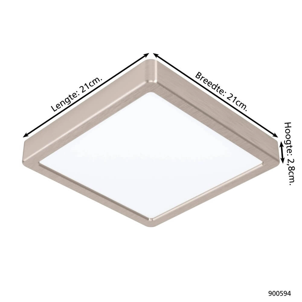 Deckenleuchte aus Edelstahl Fueva 5 21 x 21 cm Eglo 9008606244935