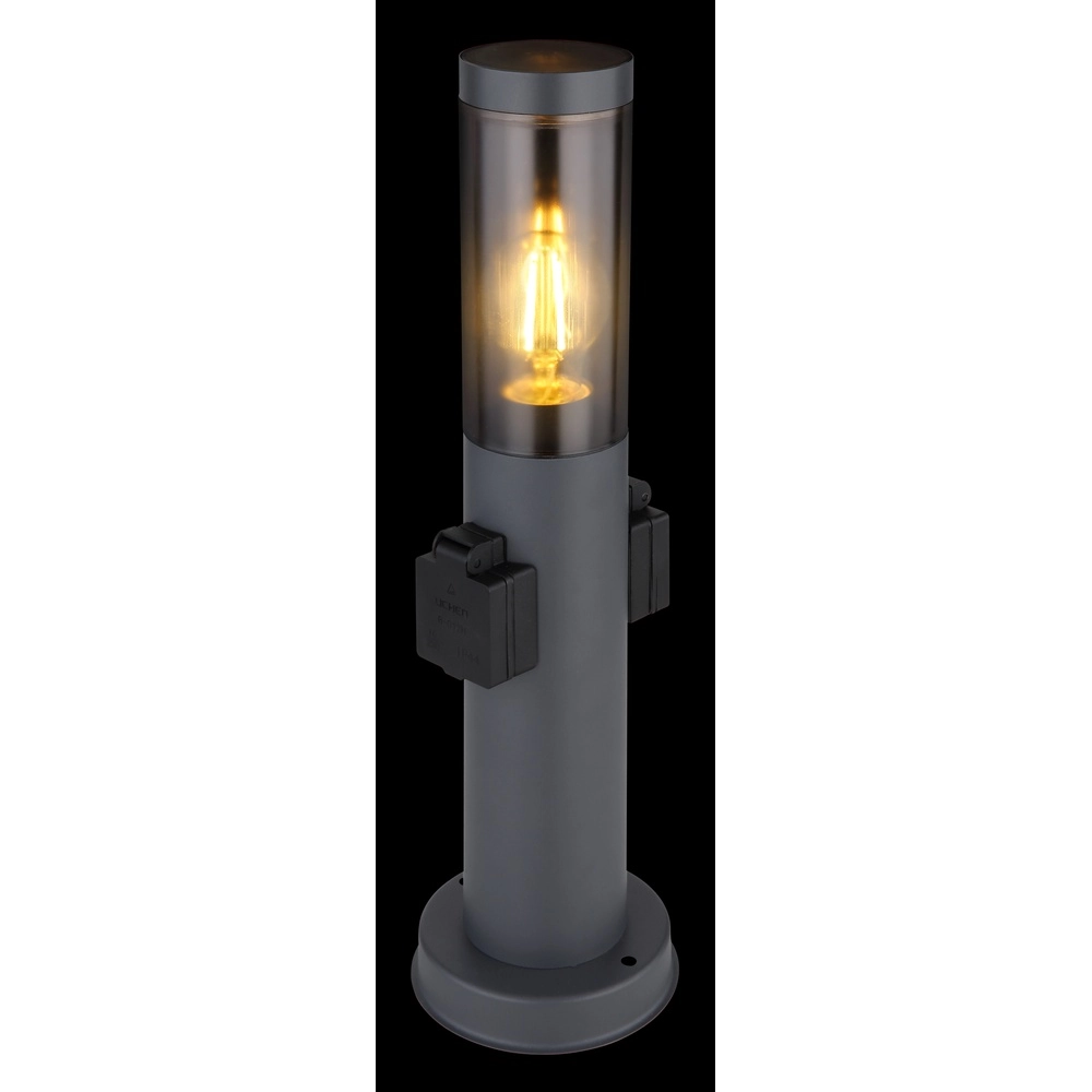 Gartenlampe Boston Anthrazit mit Sockel Globo 9007371430741
