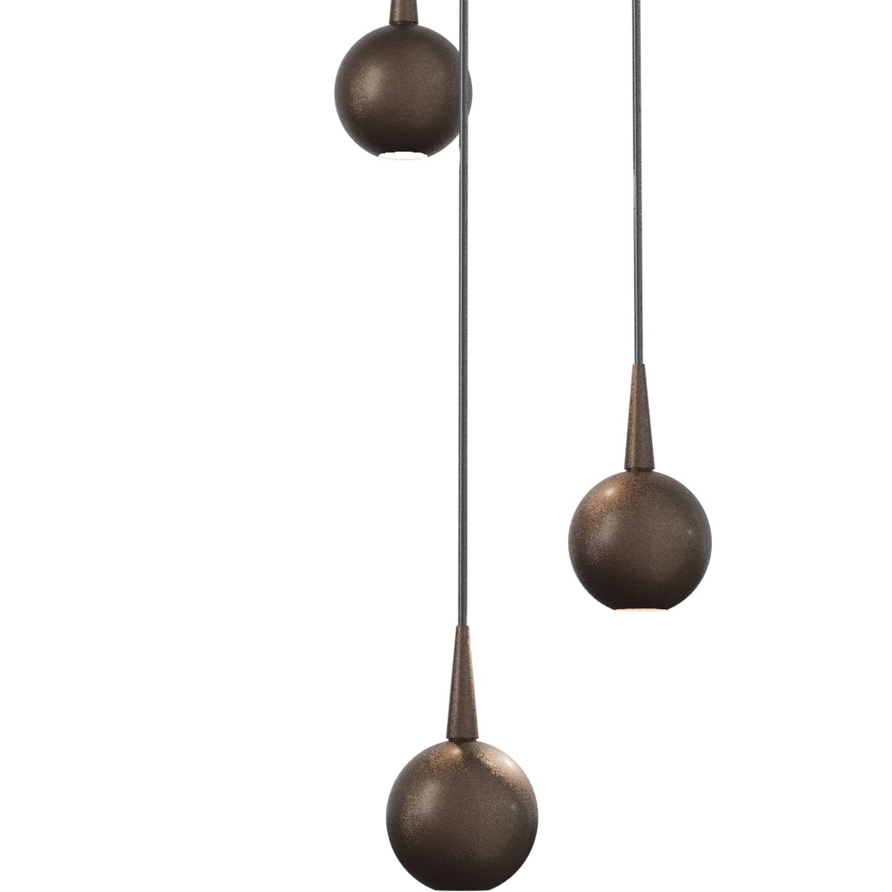 3-Licht Pendellampe Talana kakaobraun Ø 17 cm DTW Masterlight 8718121356440
