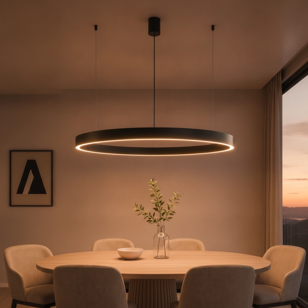 Pendelleuchte Motif schwarz Ø 100cm 3000K