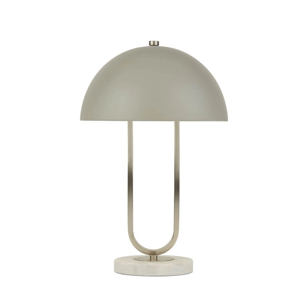 Tischlampe Tablu Marmor mit weißem Farbton