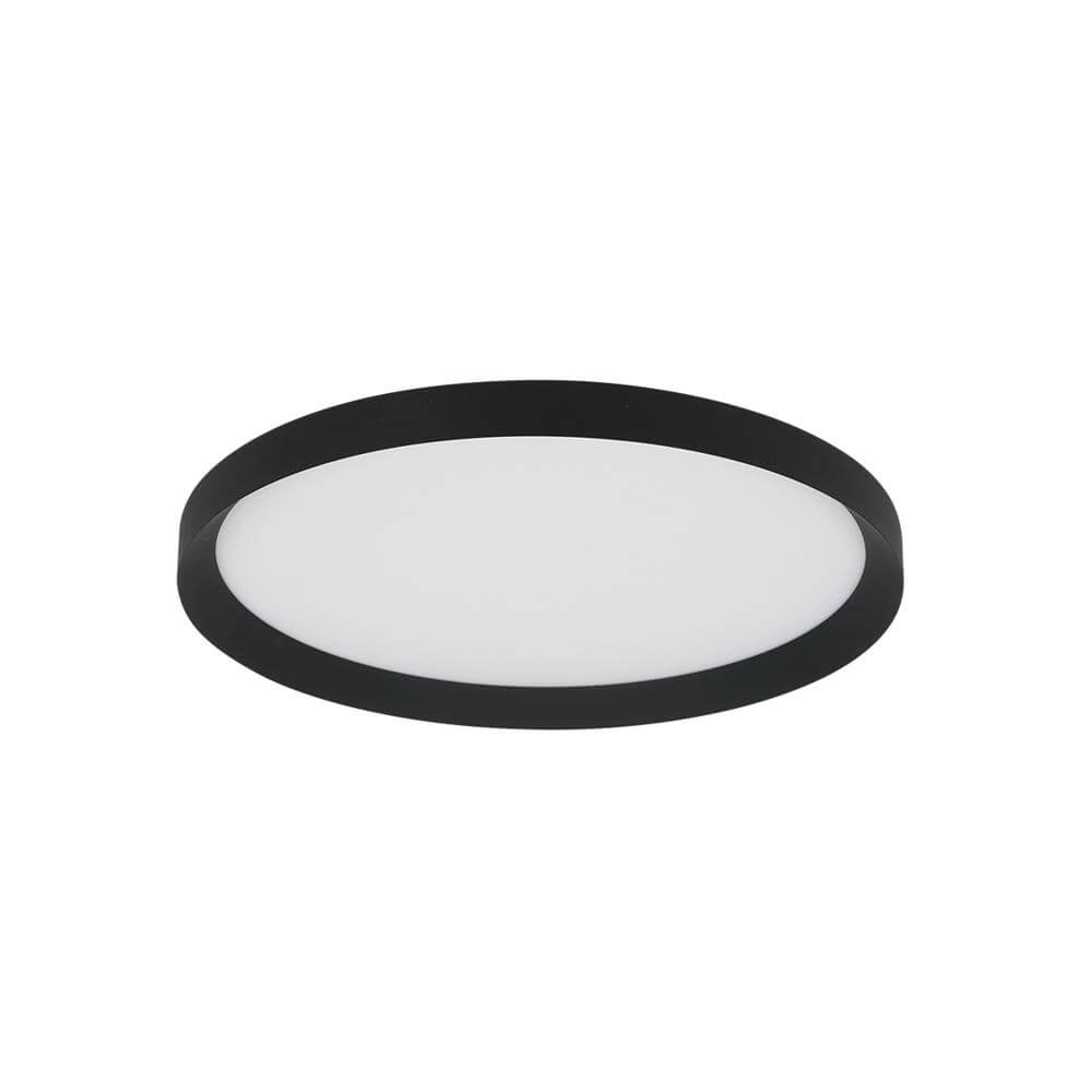 Schlanke Deckenleuchte Flady schwarz Ø 40cm Steinhauer 8712746171846