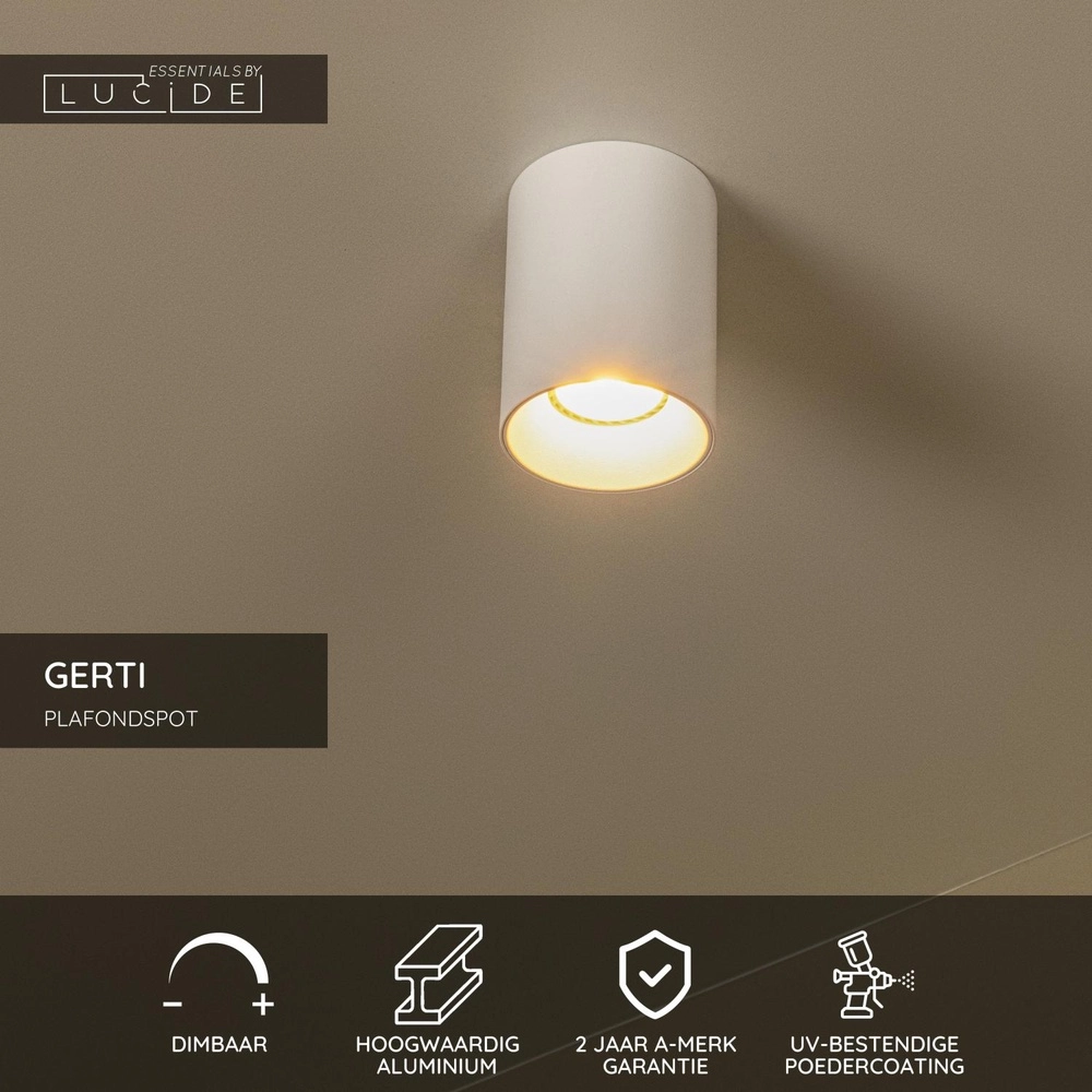 Oberflächenmontierter Spot Gerti Weiß Lucide 5411212094322