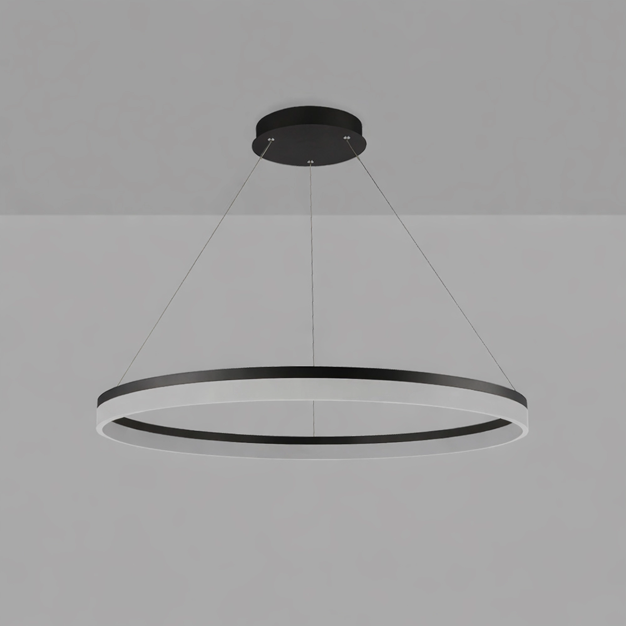 Elegante Pendellampe Ara Ø 100 cm schwarz Lyora 5053423307206