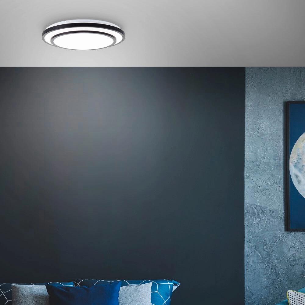 Schwarze Deckenlampe Luciano Ø 49,5cm Brilliant 4004353426506