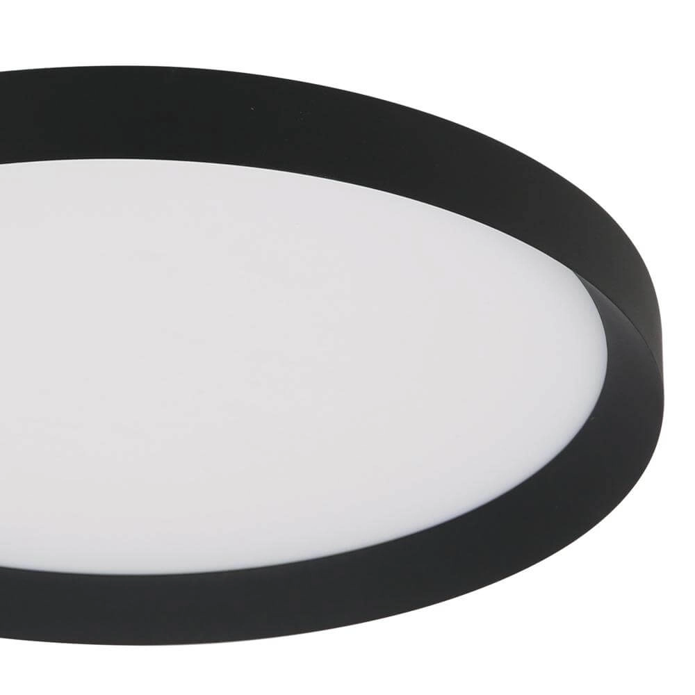 Schlanke Deckenleuchte Flady schwarz Ø 50cm Steinhauer 8712746171860