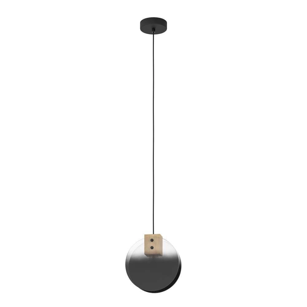 Hängelampe Millena Holz mit Schwarz