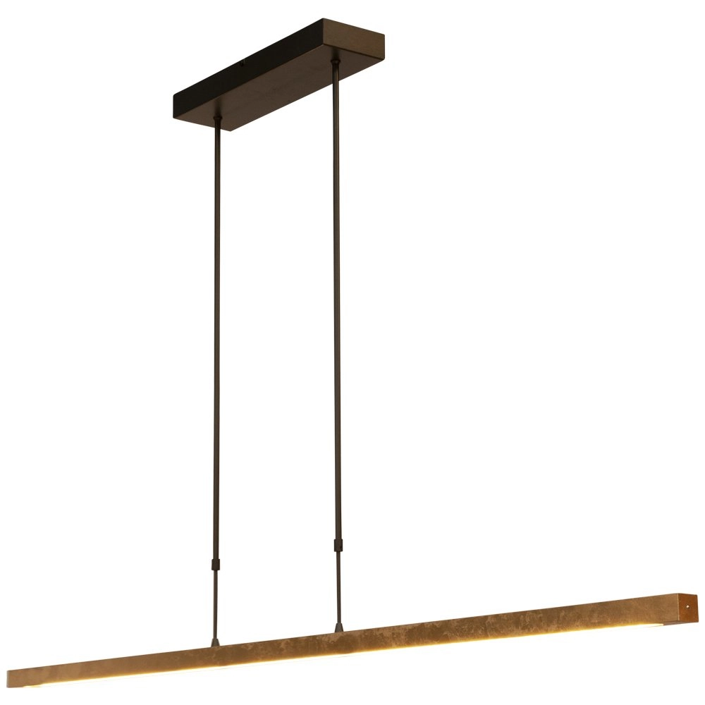 Schwarze Hängelampe Real 3 160cm mit Gold