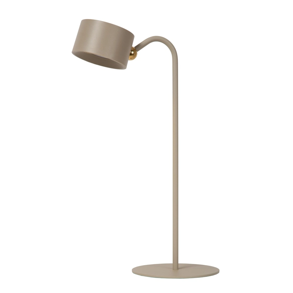 Wiederaufladbare Schreibtischlampe Jolan taupe