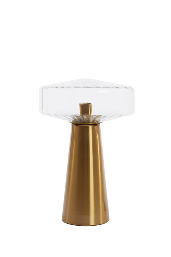 Tischlampe Pleat gold Ø 30cm Light & Living 8717807687731