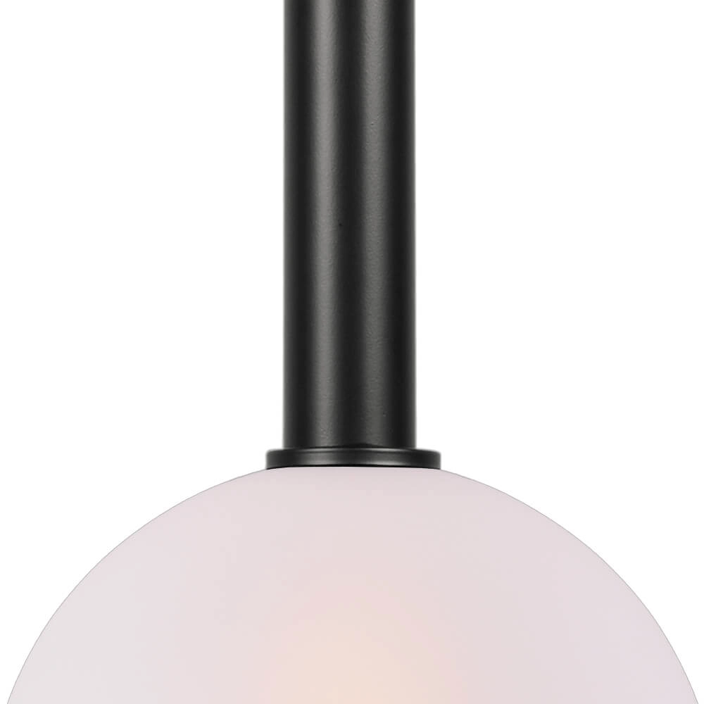 Hängelampe Ø 25cm Bella 2 Schwarz mit mattweißem Glas Masterlight 8718121334349