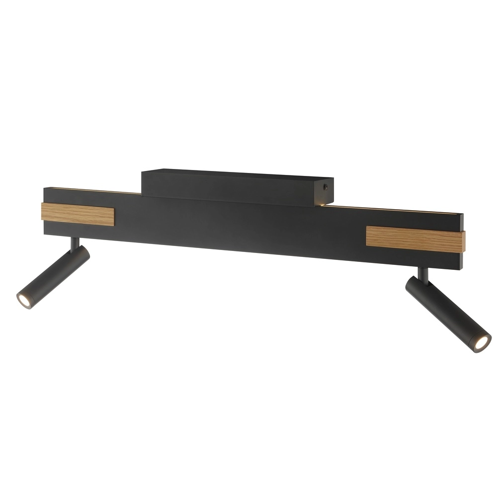 Design-Deckenlampe Streamline Schwarz mit Holz Brilliant 4004353463617