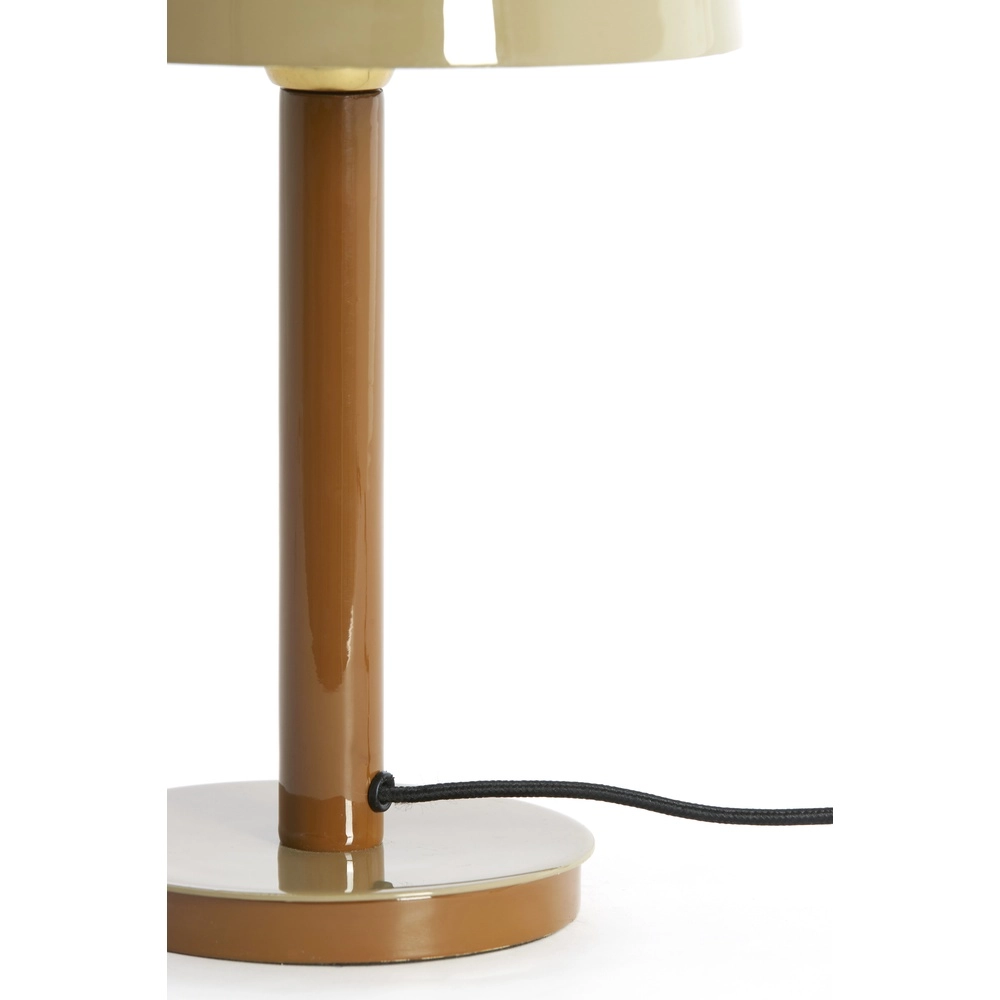 Schreibtischlampe Marivet Glanzsand und Braun – Ø 25 cm Light & Living 8717807816223