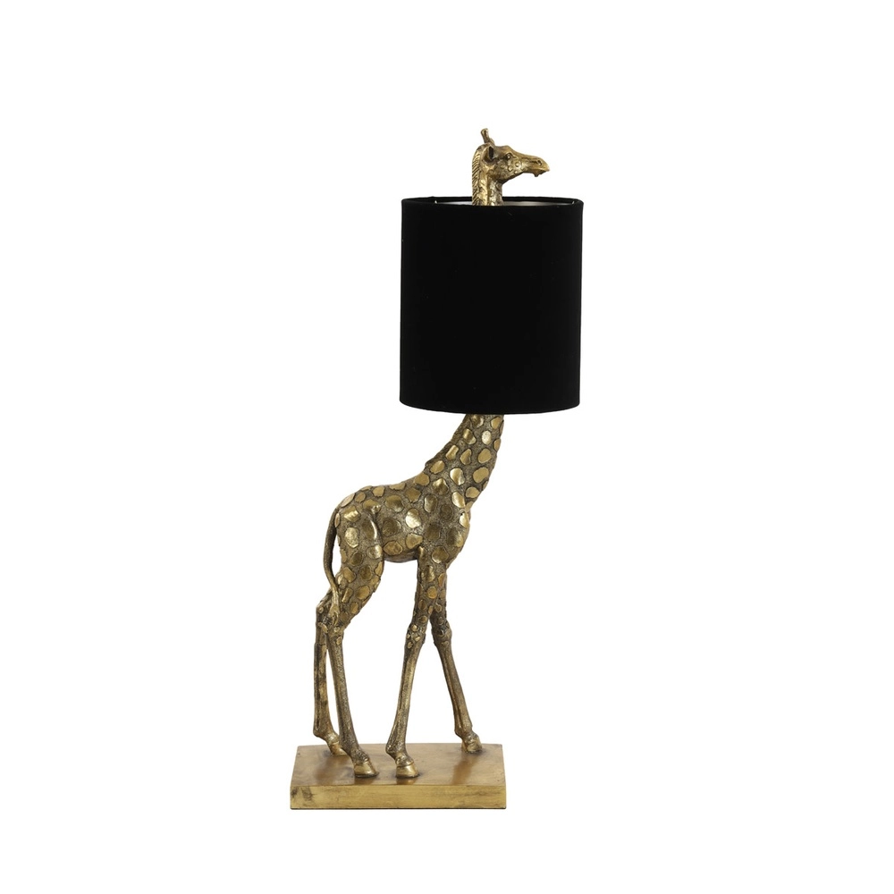 Tischlampe Giraffe 61 cm Bronze mit Schwarz Light & Living 8717807609412