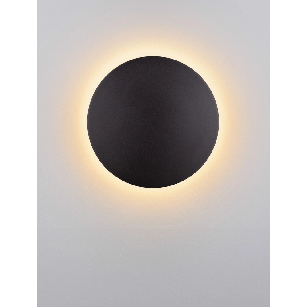 Runde Wandleuchte Copper schwarz Ø 24cm Lyora 5212017447364