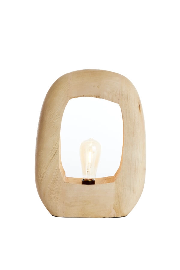 Leichte Tischlampe aus Holz Kelafo 33 x 40cm