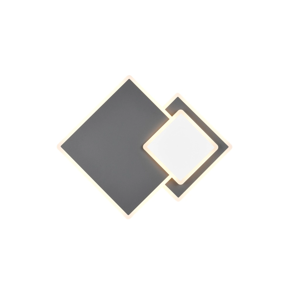 Quadratische Deckenlampe Serea Schwarz Trio 4017807703795