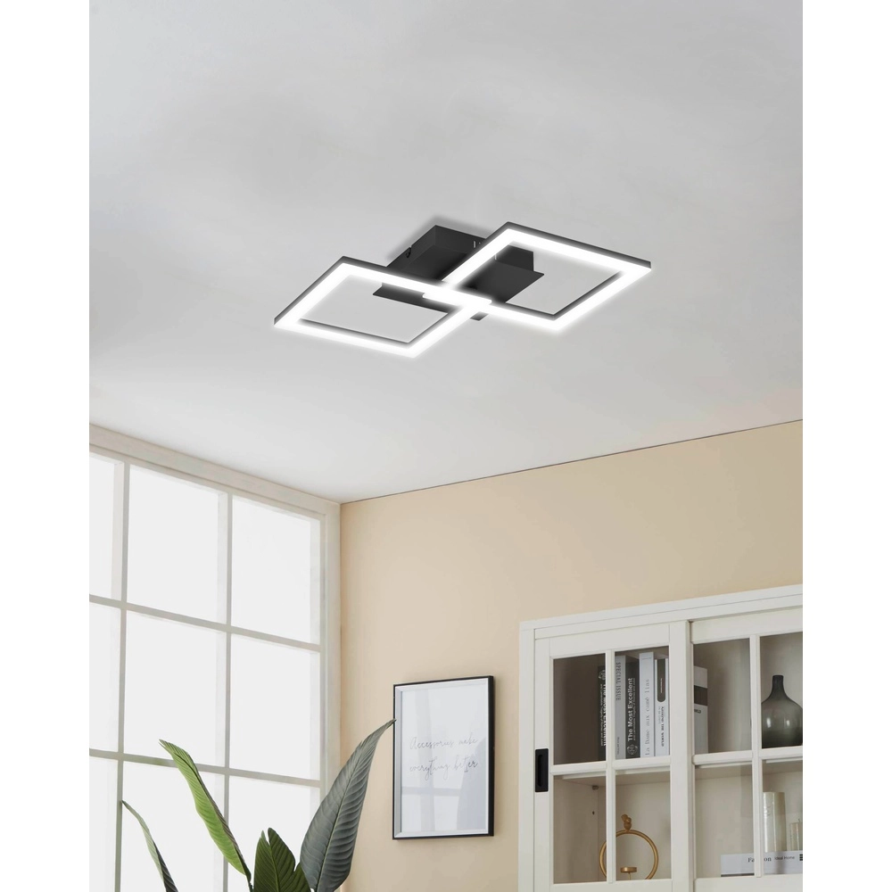 LED-Deckenlicht Rgbic 52 cm – Schwarz Eglo 9002759757533