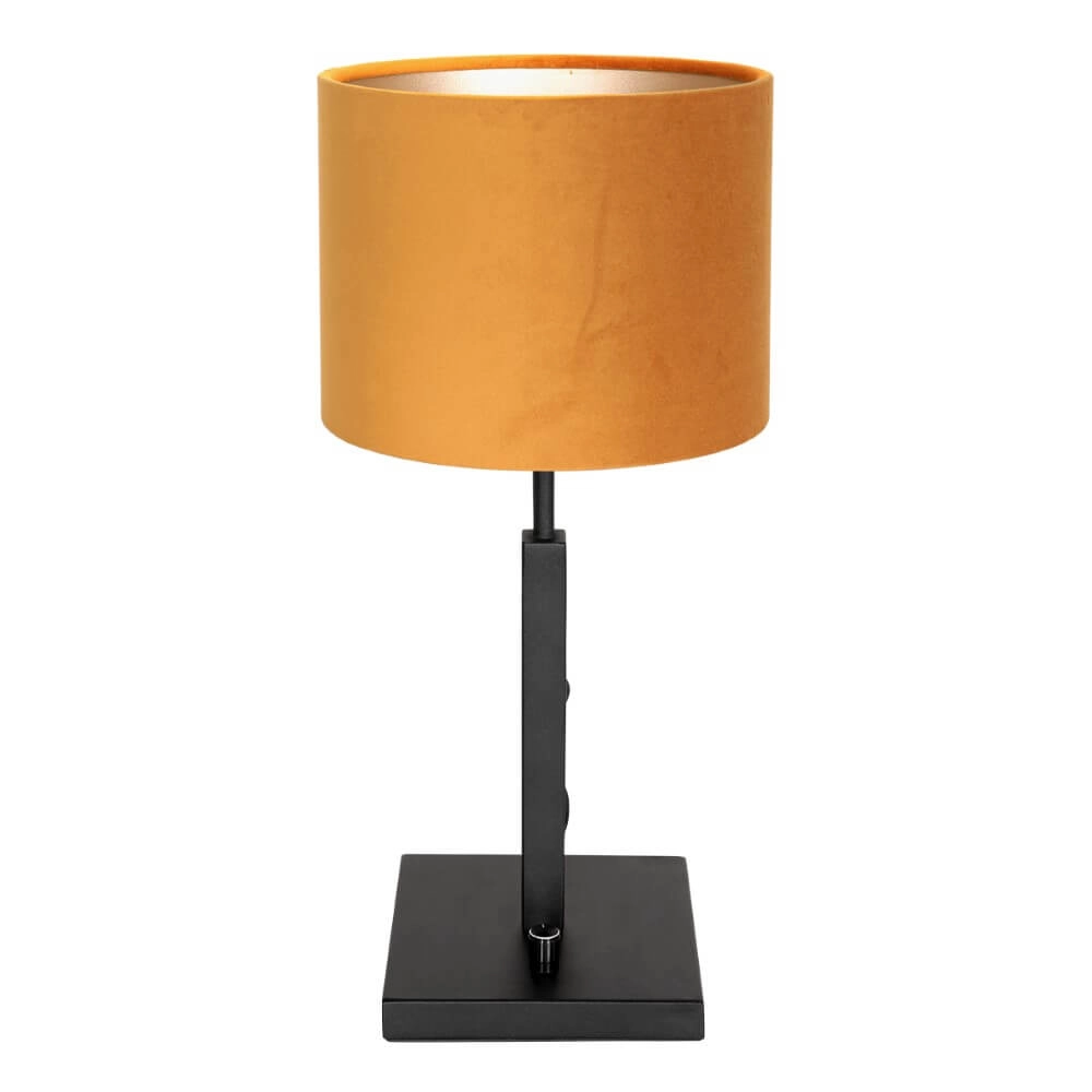 Tischlampe Stanger schwarz mit goldenem Samt Steinhauer 8712746146349