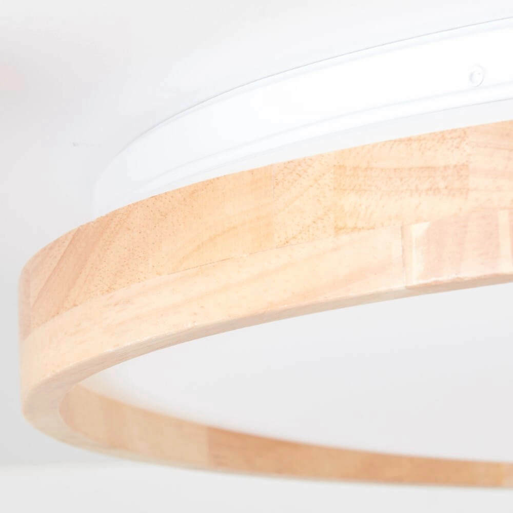 Deckenleuchte Alson Ø 49,5cm weiß mit Holz Brilliant 4004353411274