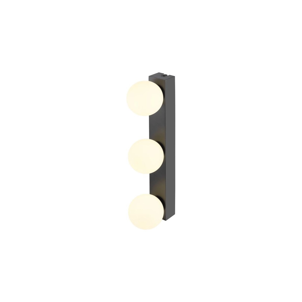 Wandleuchte Sun Mirror 4-flammig schwarz