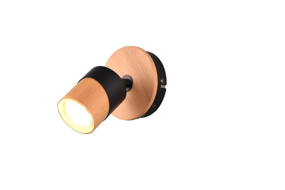 Deckenleuchte aus Holz mit Schwarz Aruni Trio 4017807585339