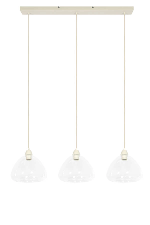3-flammige Pendelleuchte Bisho Cremefarbenes Design 94cm Light & Living 8717807743314