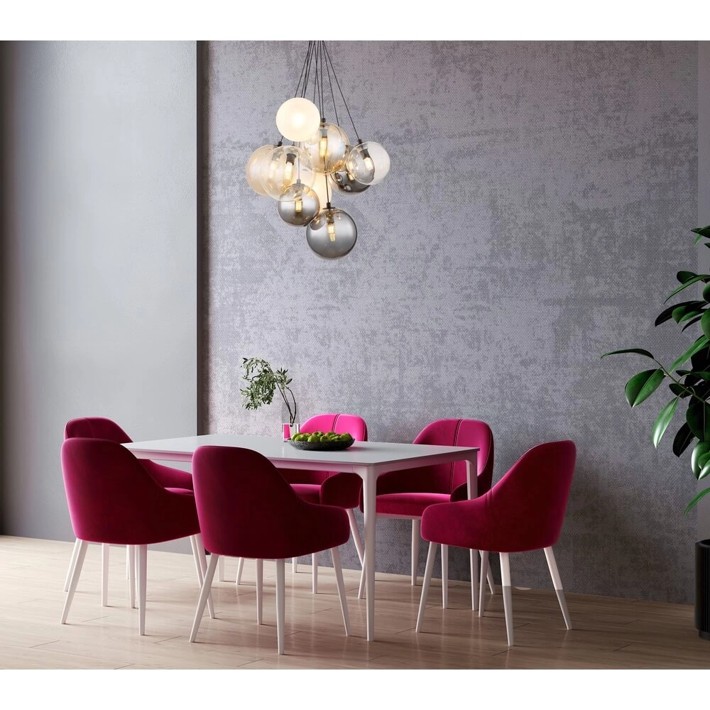Schwarze Pendelleuchte Ballgi Glas Globo 9007371453160