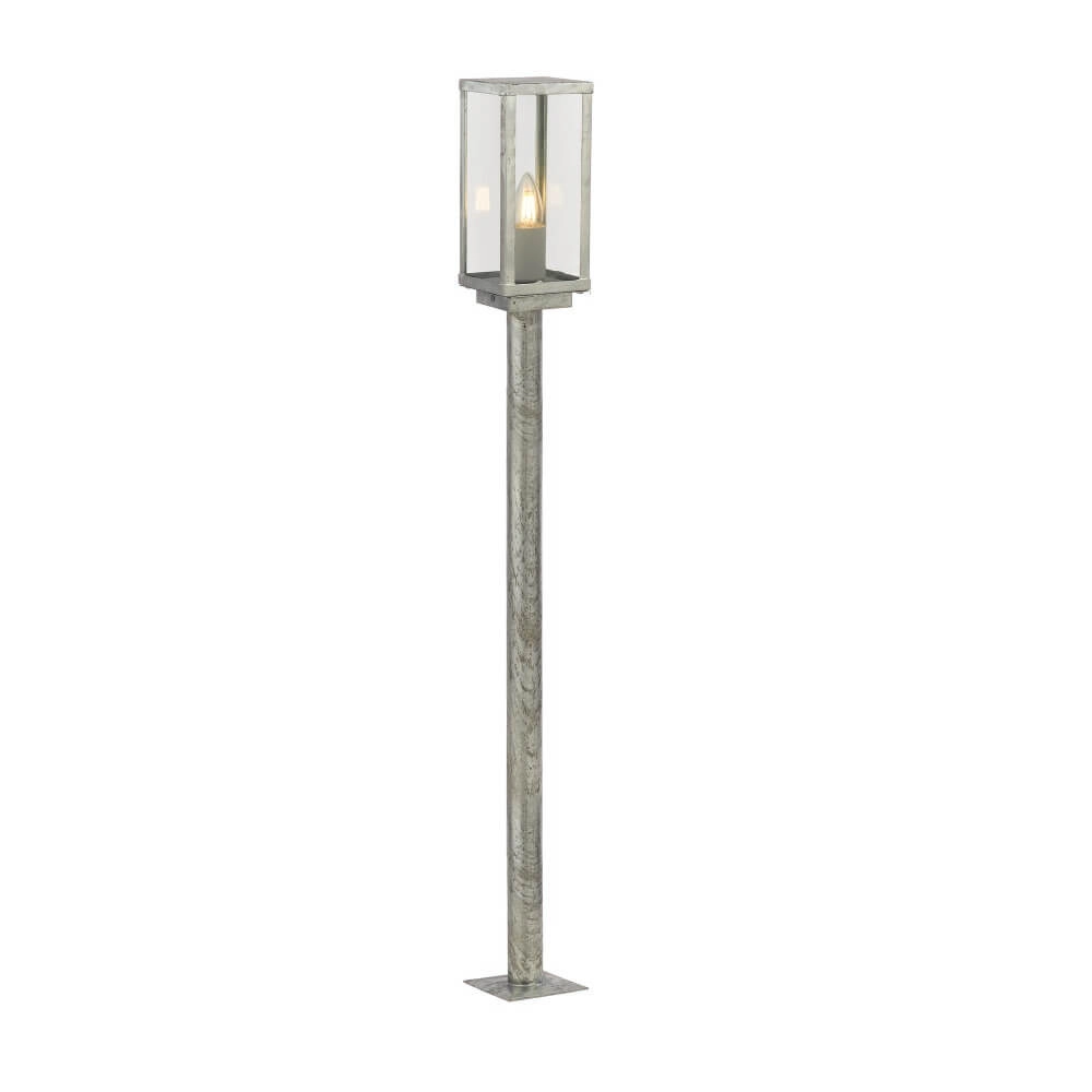Antike silberne Terrassenlampe Box II 90cm
