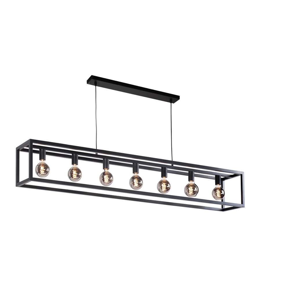 Design-Pendelleuchte Fragola 170cm 7-hell schwarz