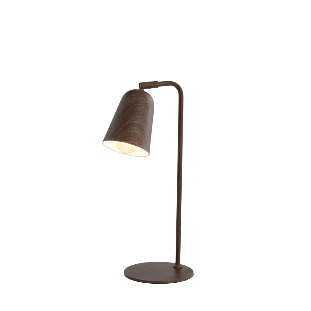 Schreibtischlampe Salomo Mit Walnussholz-Optik Light & Living 8717807757137