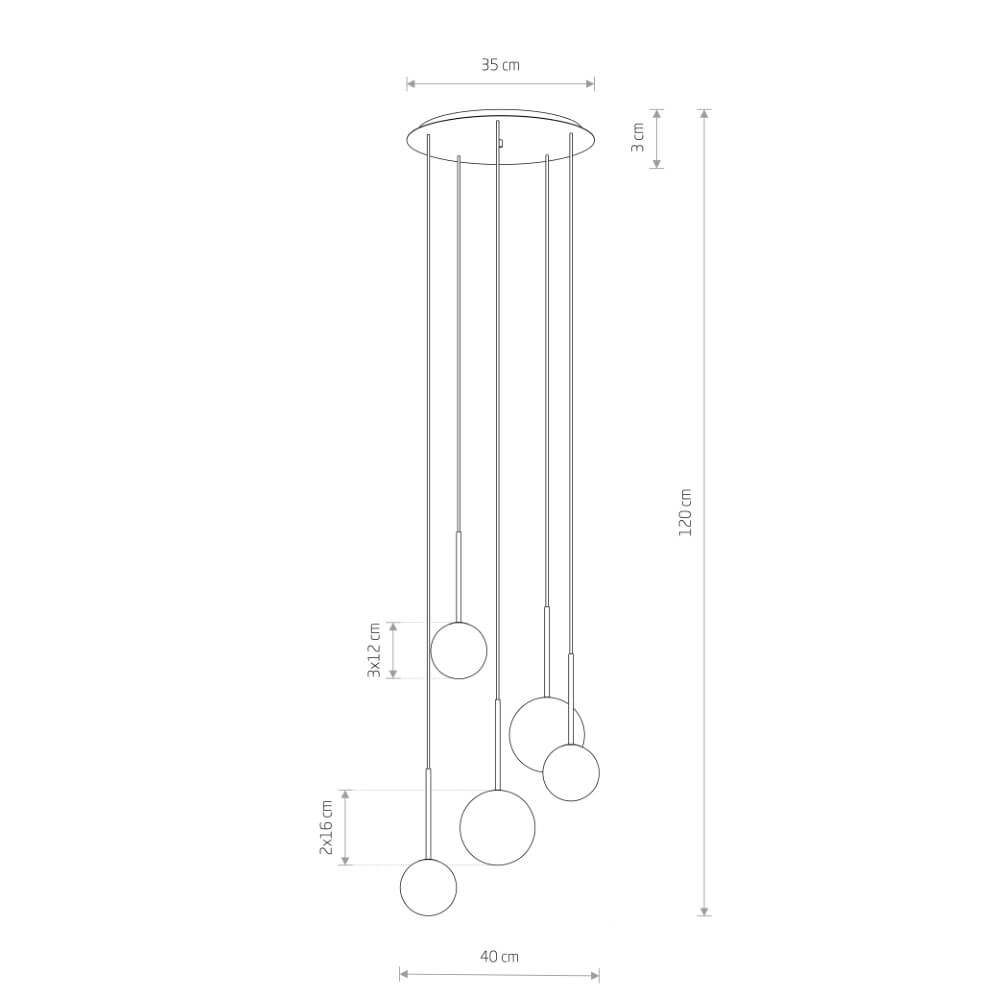 Deckenleuchte aus Glas Karo 5x Weißglas Lyora 5903139103039