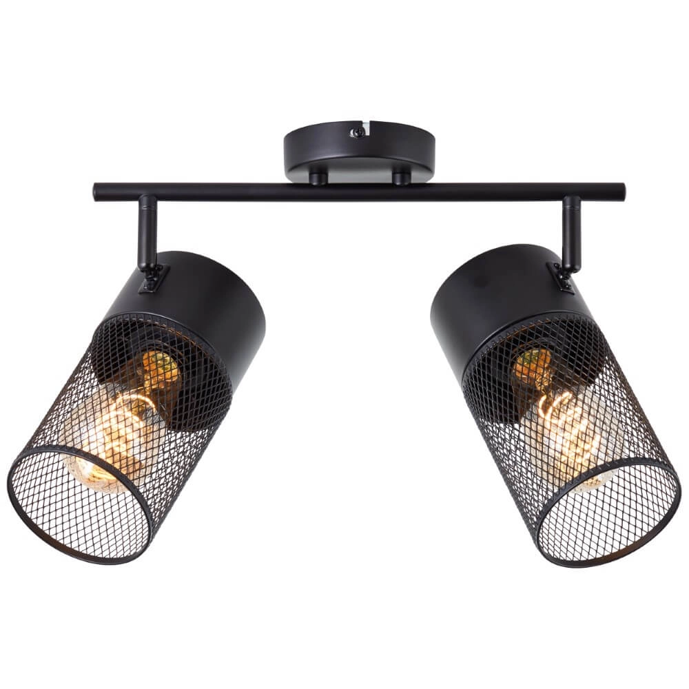 Schwarze Deckenlampe Kamolo 2x E27