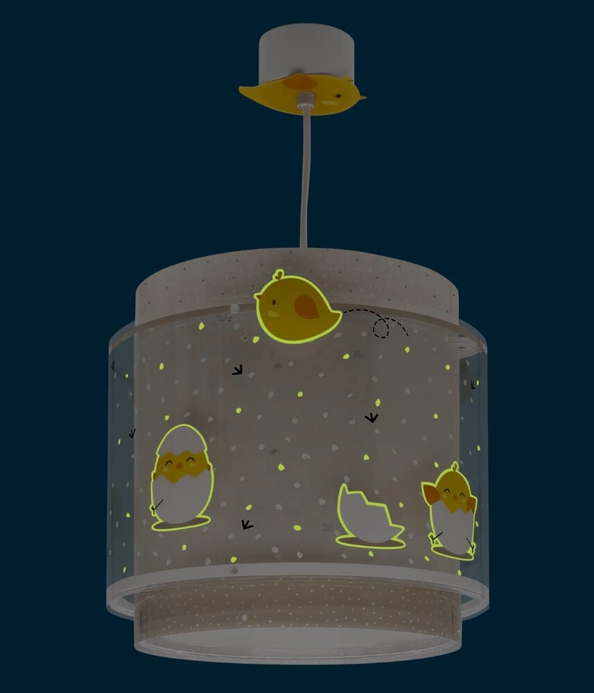 Taupefarbene Kinderzimmer-Hängelampe Baby Chicken Dalber 8420406768724