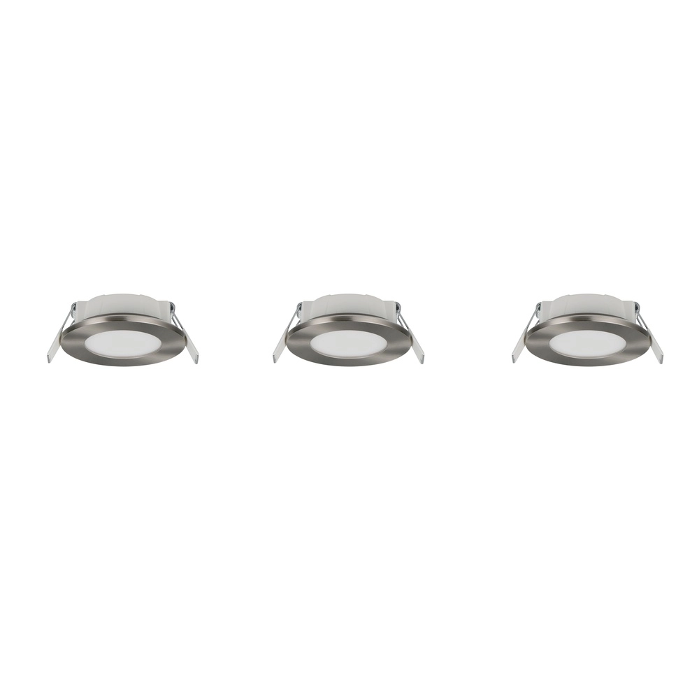 Set mit 3 Einbaustrahlern Himal nickel IP65