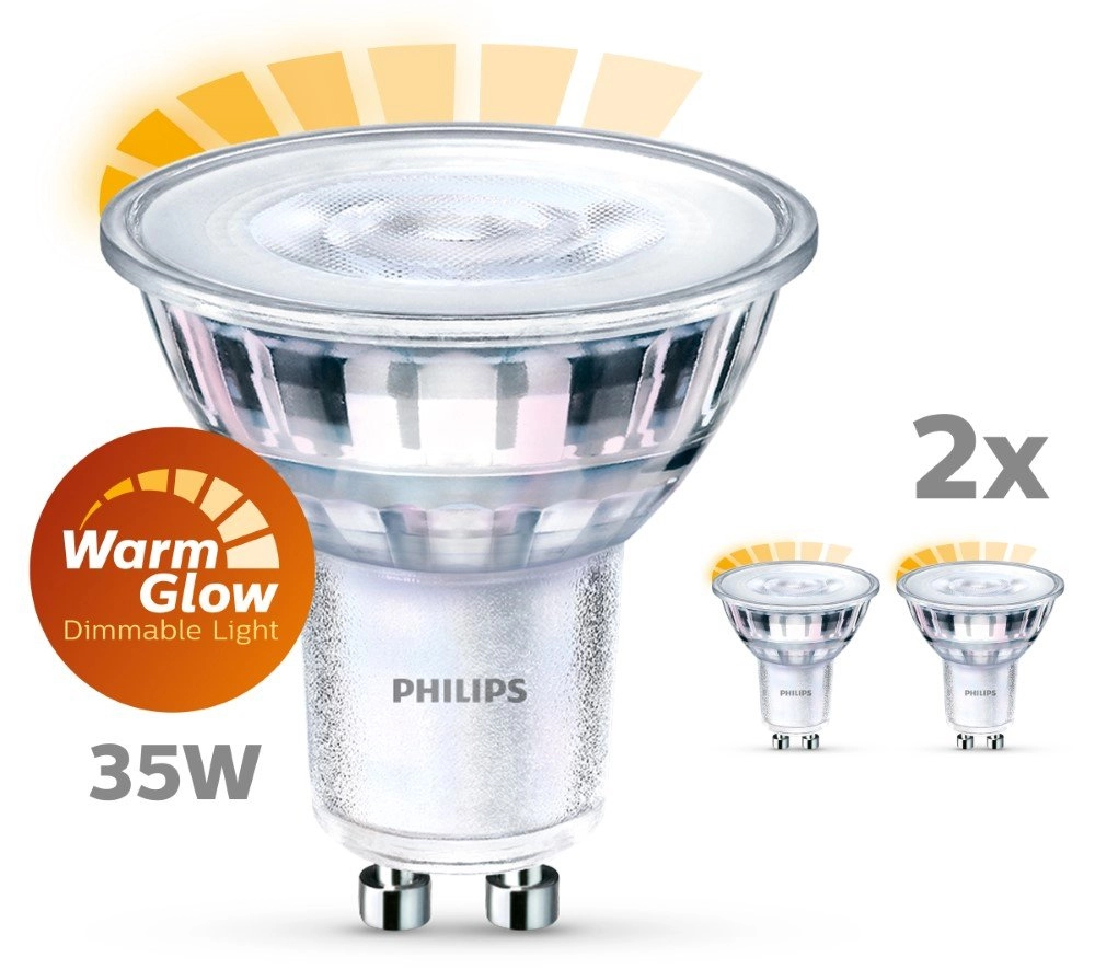 2,6W - GU10 - 2200-2700K - 230 lumen 2er-Set Philips 8718699776398