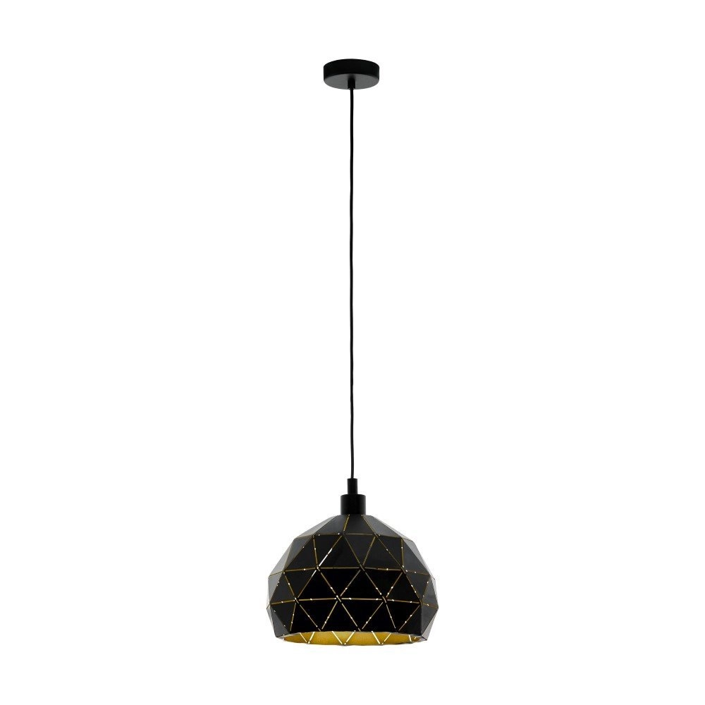 Pendelleuchte Roccaforte 40 cm schwarz mit gold Eglo 9002759978419