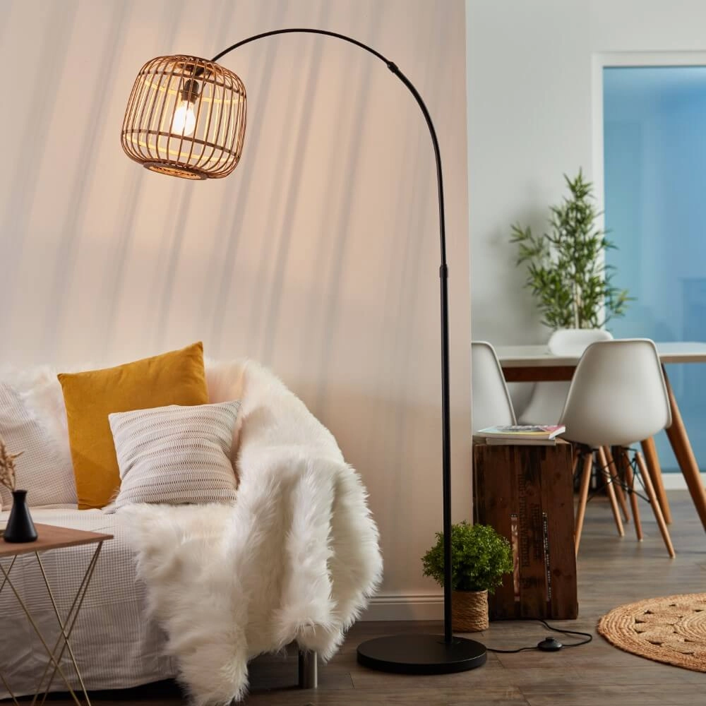Rattan-Bogenlampe Nikka 171cm Brilliant 4004353402272