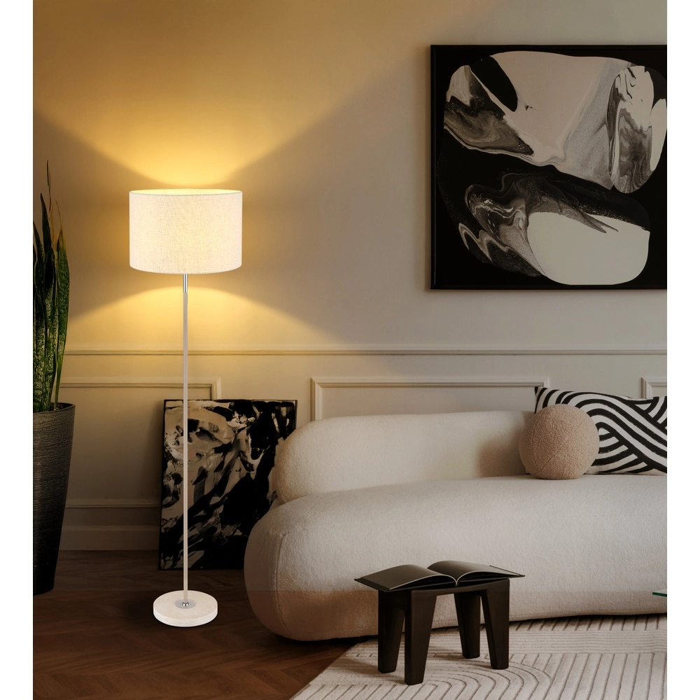 Stehlampe Deleon sandbraun Ø 40cm Globo 9007371572908