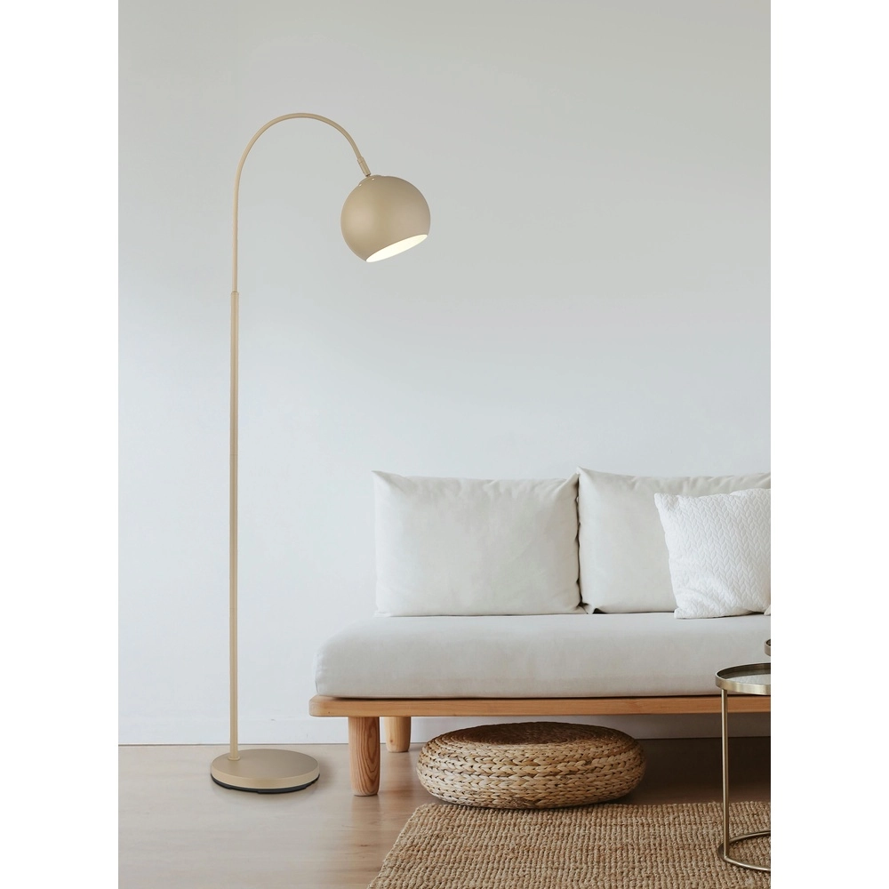 Moderne Stehleuchte Benno sandbraun Globo 9007371507566