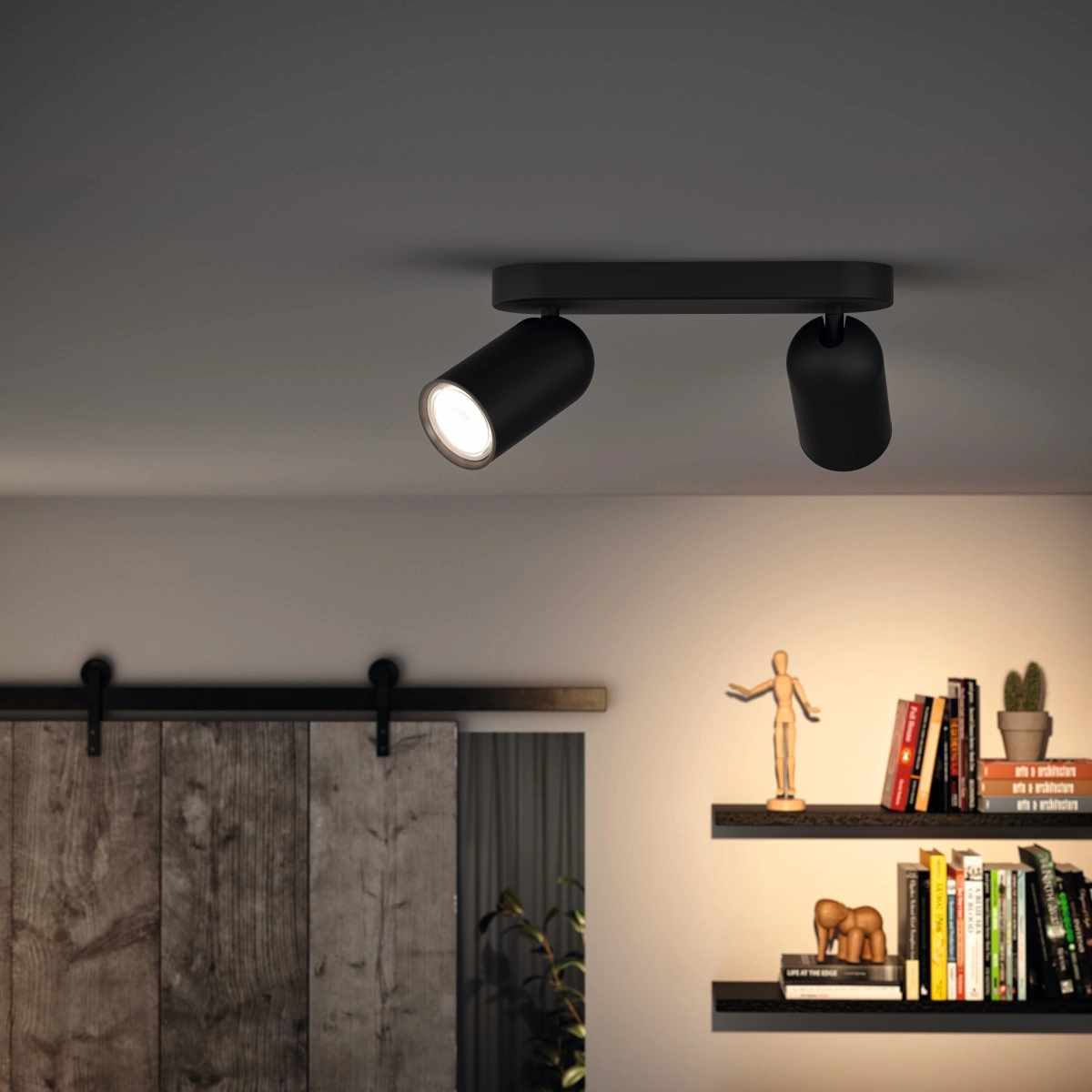 Leuchte Pongee 2-flammig schwarz Philips 8718696164815