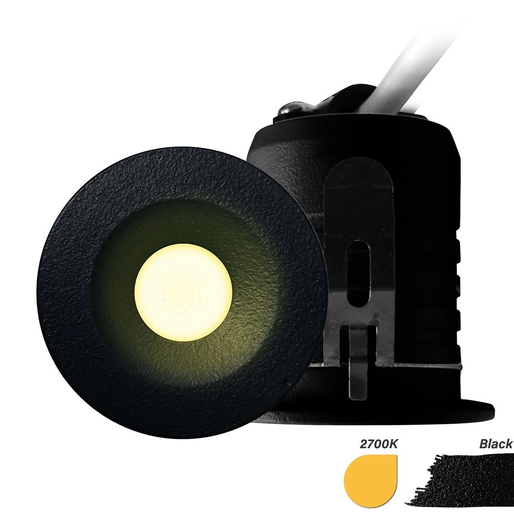 LED Mini versenkter Scheinwerfer 3W Schwarz Lyora 8719322376404