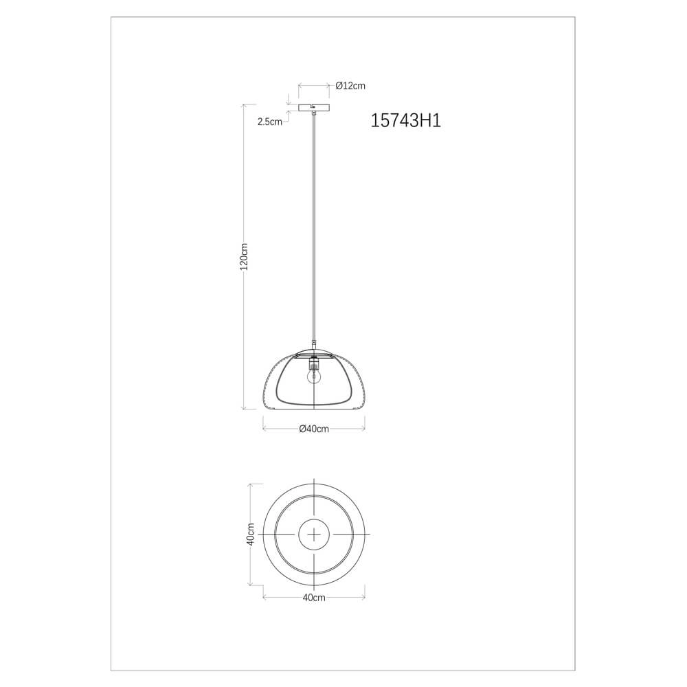Design-Pendelleuchte Jella Einzelzimmer Ø 40cm Globo 9007371449903